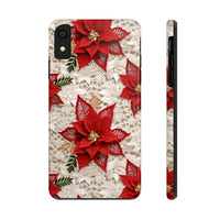 Thumbnail for Christmas Poinsettia Tough Phone Cases for iPhone X, iPhone XR, iPhone XS, and iPhone XS MAX. Supports Wireless Charging.