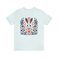 Thumbnail for Folk Art Rabbit Unisex Jersey Short Sleeve Tee