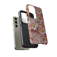 Thumbnail for Gold-Kissed Flowers on Pink Lace - Tough Case for Samsung Galaxy S23, Samsung Galaxy S23 Plus, and Samsung Galaxy S23 Ultra