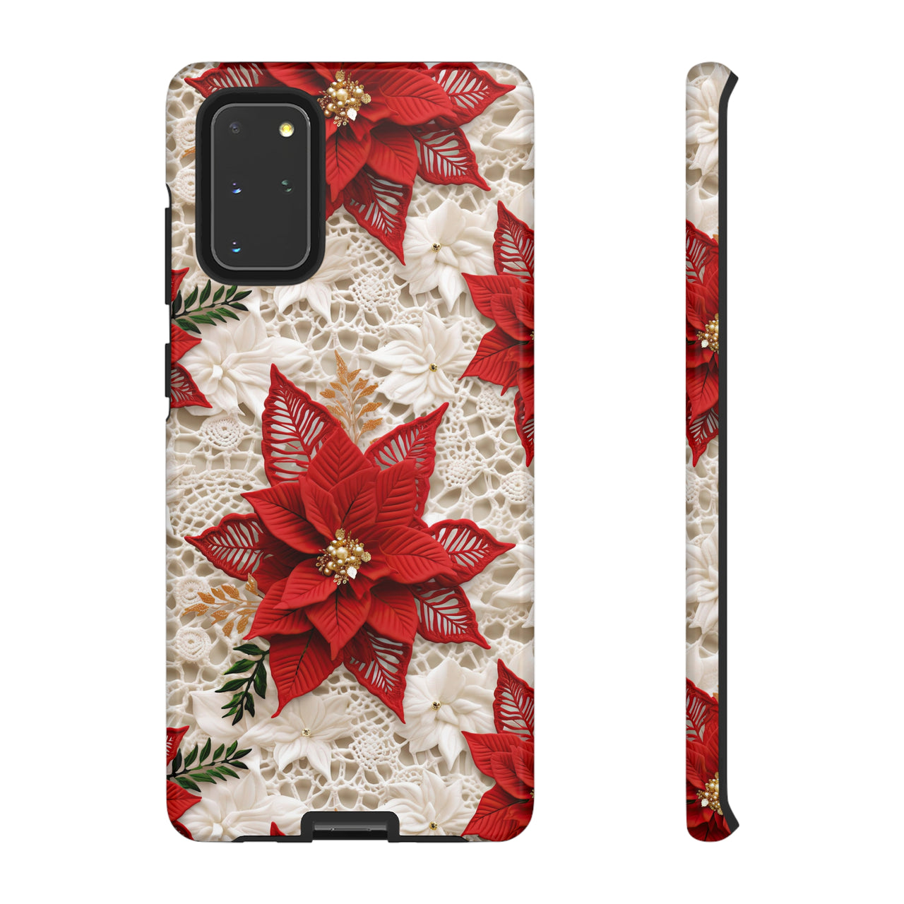 Christmas Poinsettia Tough Case for Samsung Galaxy S20, Samsung Galaxy S20+, Samsung Galaxy S20 Ultra, and Samsung Galaxy S20 FE