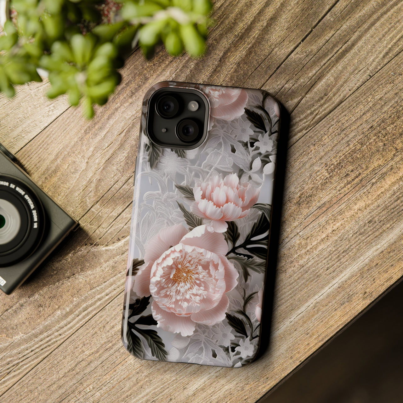 Pink Peony - MagSafe Tough Case for iPhone 15, iPhone 15 Pro, iPhone 15 Plus, & iPhone 15 Pro Max