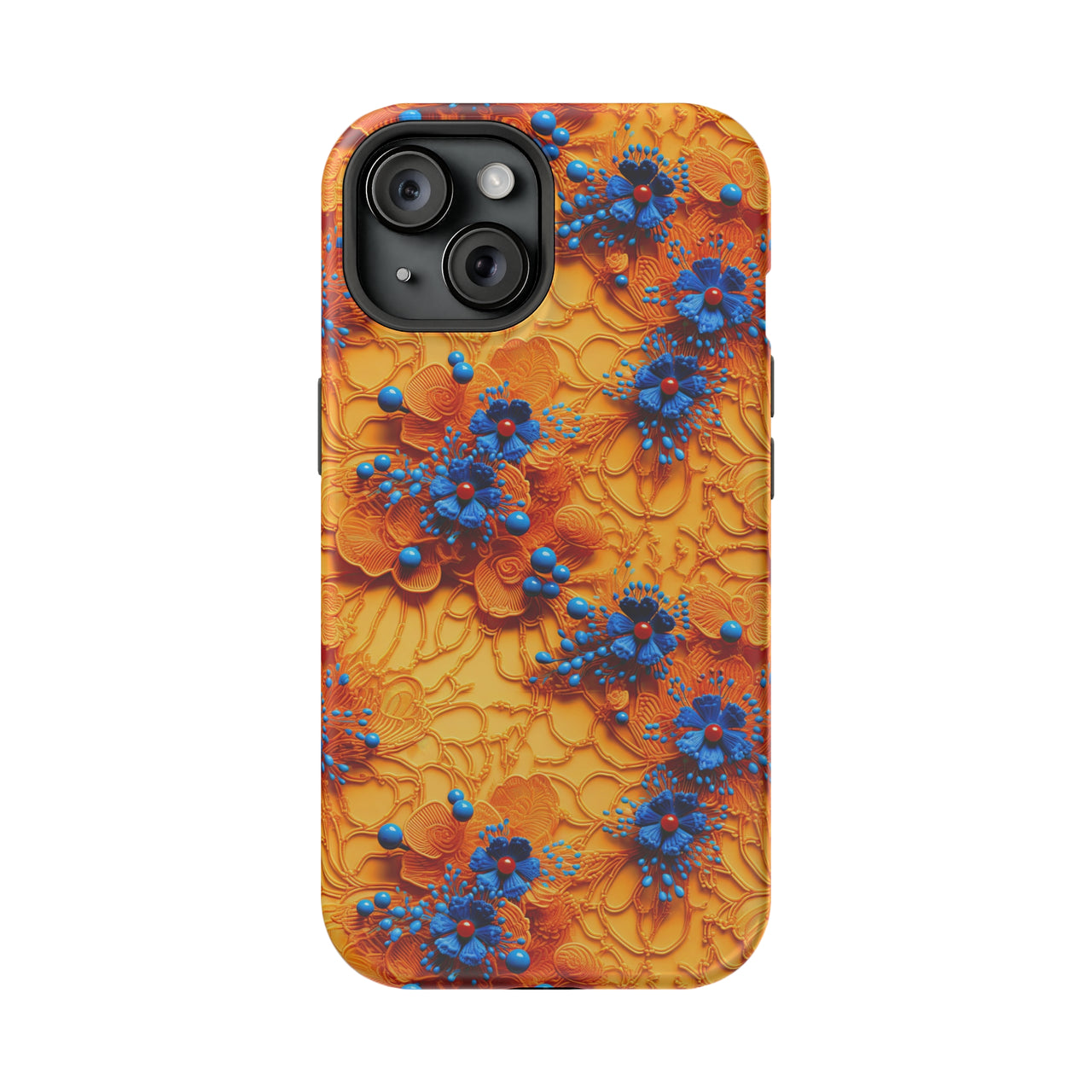 Royal Ryukyu Blossoms - MagSafe Tough Case for iPhone 15, iPhone 15 Pro, iPhone 15 Plus, & iPhone 15 Pro Max