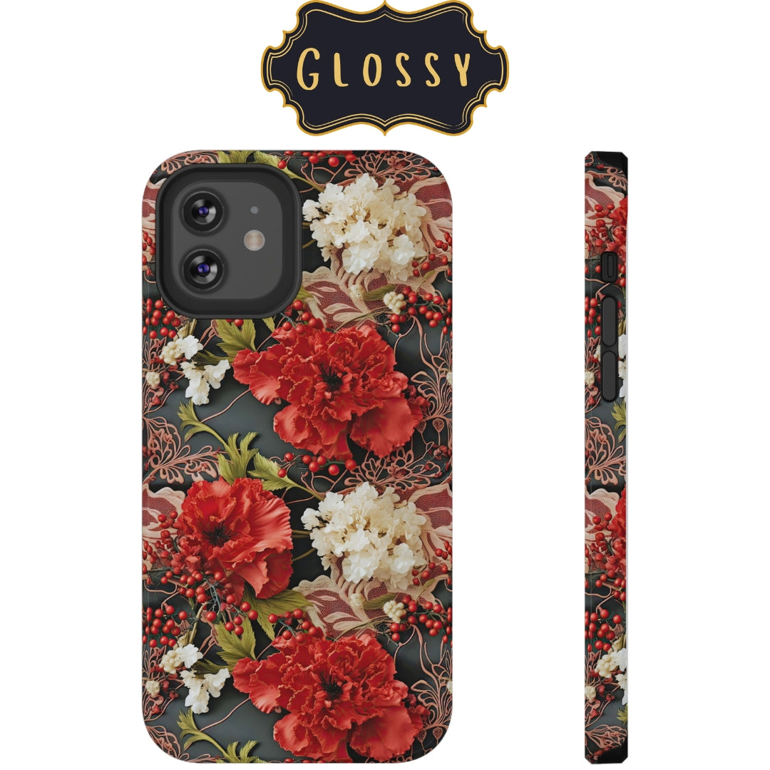 Carnation for January Birthday - Impact-Resistant Case for Samsung Galaxy S21, Samsung Galaxy S21 Plus, and Samsung Galaxy S21 Ultra. Supports Wireless Charging.