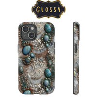 Thumbnail for Boho Agate and Lace Impact-Resistant Cases for Samsung Galaxy S22, Samsung Galaxy S22 Plus, and Samsung Galaxy S22 Ultra. Supports Wireless Charging.