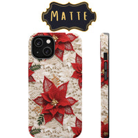 Thumbnail for Christmas Poinsettia Impact-Resistant Cases for Samsung Galaxy S22, Samsung Galaxy S22 Plus, and Samsung Galaxy S22 Ultra. Supports Wireless Charging.