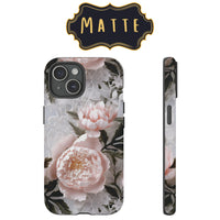 Thumbnail for Pink Peony Impact-Resistant Cases for Samsung Galaxy S22, Samsung Galaxy S22 Plus, and Samsung Galaxy S22 Ultra. Supports Wireless Charging.