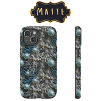 Thumbnail for Sea Foam Lace and Pearls Impact-Resistant Cases for Samsung Galaxy S21, Samsung Galaxy S21 Plus, and Samsung Galaxy S21 Ultra. Supports Wireless Charging.