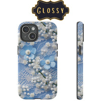 Thumbnail for Pearls and Lace on Baby Blue - Tough Case for Google Pixel 7