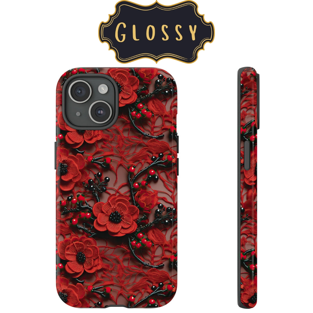 Scarlet Temptation Impact-Resistant Case for Samsung Galaxy S21, Samsung Galaxy S21 Plus, and Samsung Galaxy S21 Ultra. Supports Wireless Charging.