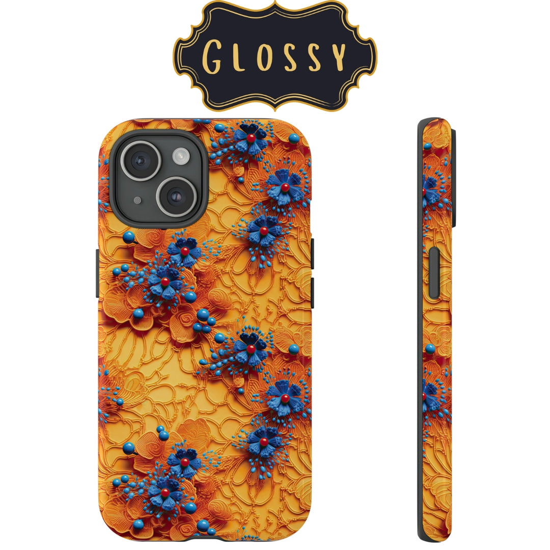 Royal Ryukyu Blossoms - Tough Case for Samsung Galaxy S23, Samsung Galaxy S23 Plus, and Samsung Galaxy S23 Ultra