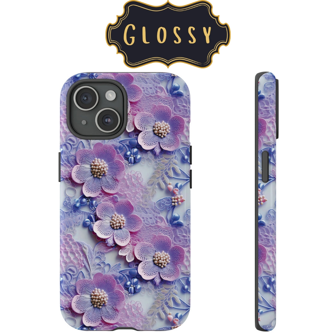 Pink and Purple Harmony - Impact-Resistant Case for Samsung Galaxy S21, Samsung Galaxy S21 Plus, and Samsung Galaxy S21 Ultra. Supports Wireless Charging.