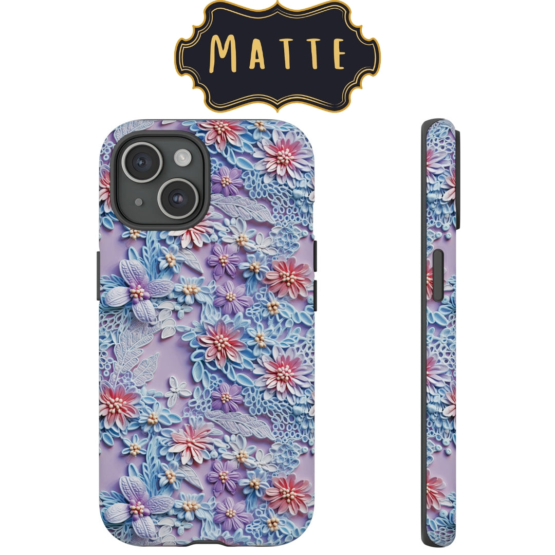 Cotton Candy Meadow - Impact-Resistant Case for Samsung Galaxy S21, Samsung Galaxy S21 Plus, and Samsung Galaxy S21 Ultra. Supports Wireless Charging.