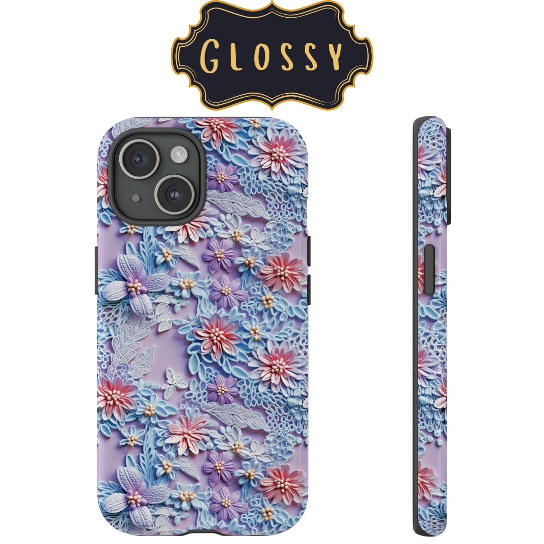 Cotton Candy Meadow - Impact-Resistant Case for Samsung Galaxy S22, Samsung Galaxy S22 Plus, and Samsung Galaxy S22 Ultra. Supports Wireless Charging.