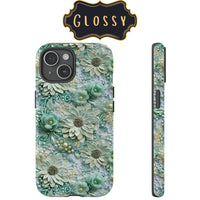 Thumbnail for Teal Petals - Impact-Resistant Case for Samsung Galaxy S22, Samsung Galaxy S22 Plus, and Samsung Galaxy S22 Ultra. Supports Wireless Charging.