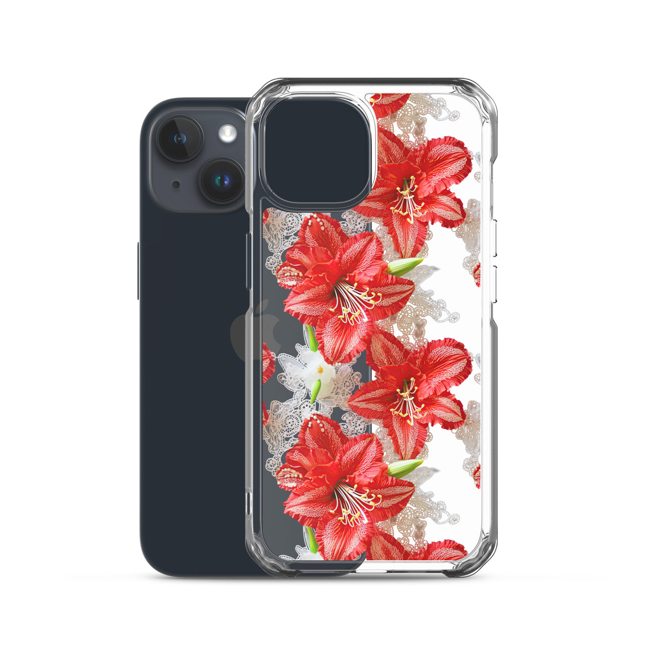 *Clear Case* Enchanting Amaryllis - iPhone 15, iPhone 15 Pro, iPhone 15 Plus, & iPhone 15 Pro Max