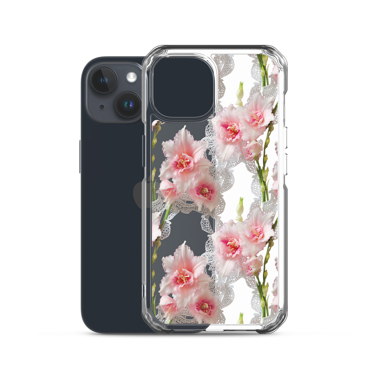 *Clear Case* Gladioli Garden - iPhone 15, iPhone 15 Pro, iPhone 15 Plus, iPhone 15 Pro Max