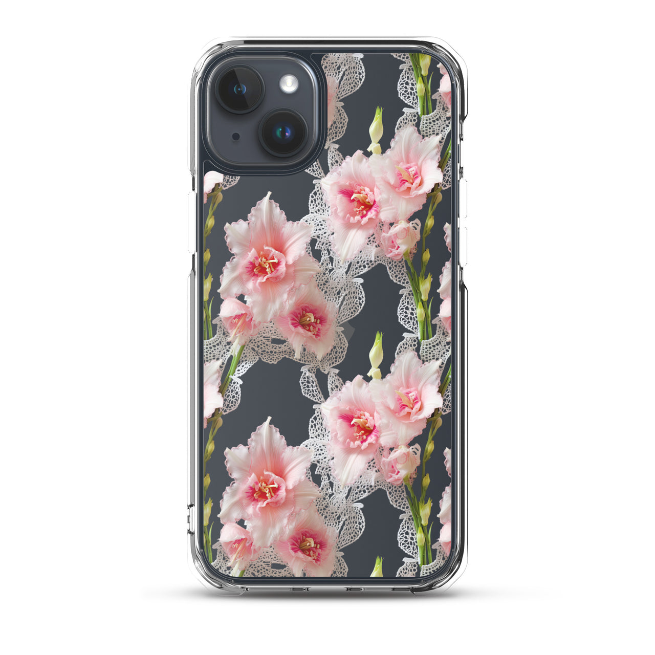 *Clear Case* Gladioli Garden - iPhone 15, iPhone 15 Pro, iPhone 15 Plus, iPhone 15 Pro Max