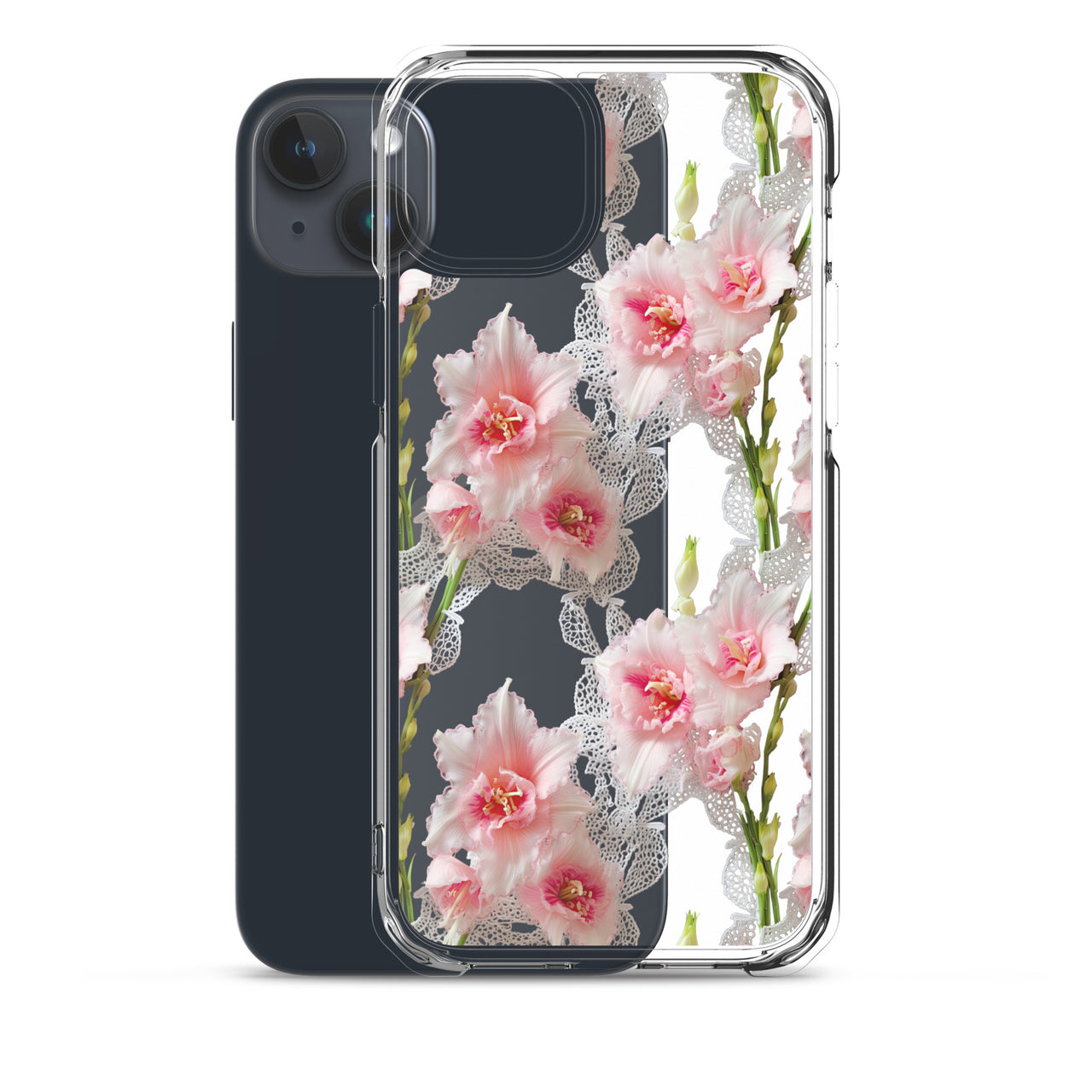 *Clear Case* Gladioli Garden - iPhone 15, iPhone 15 Pro, iPhone 15 Plus, iPhone 15 Pro Max