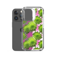 Thumbnail for *Clear Case* Green Mums and Lace - iPhone 15, iPhone 15 Pro, iPhone 15 Plus, & iPhone 15 Pro Max