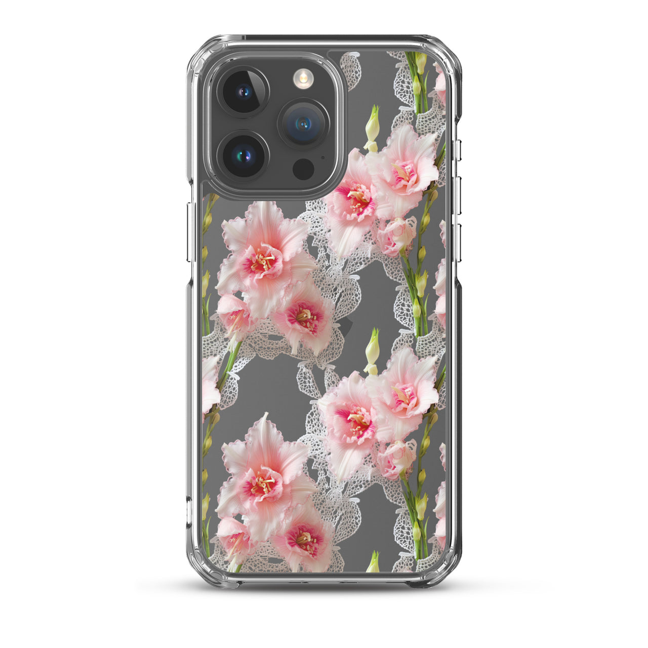 *Clear Case* Gladioli Garden - iPhone 15, iPhone 15 Pro, iPhone 15 Plus, iPhone 15 Pro Max