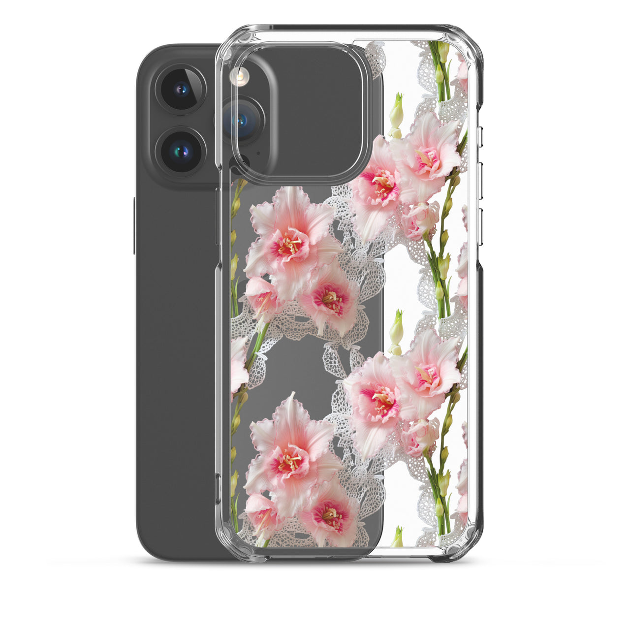 *Clear Case* Gladioli Garden - iPhone 15, iPhone 15 Pro, iPhone 15 Plus, iPhone 15 Pro Max