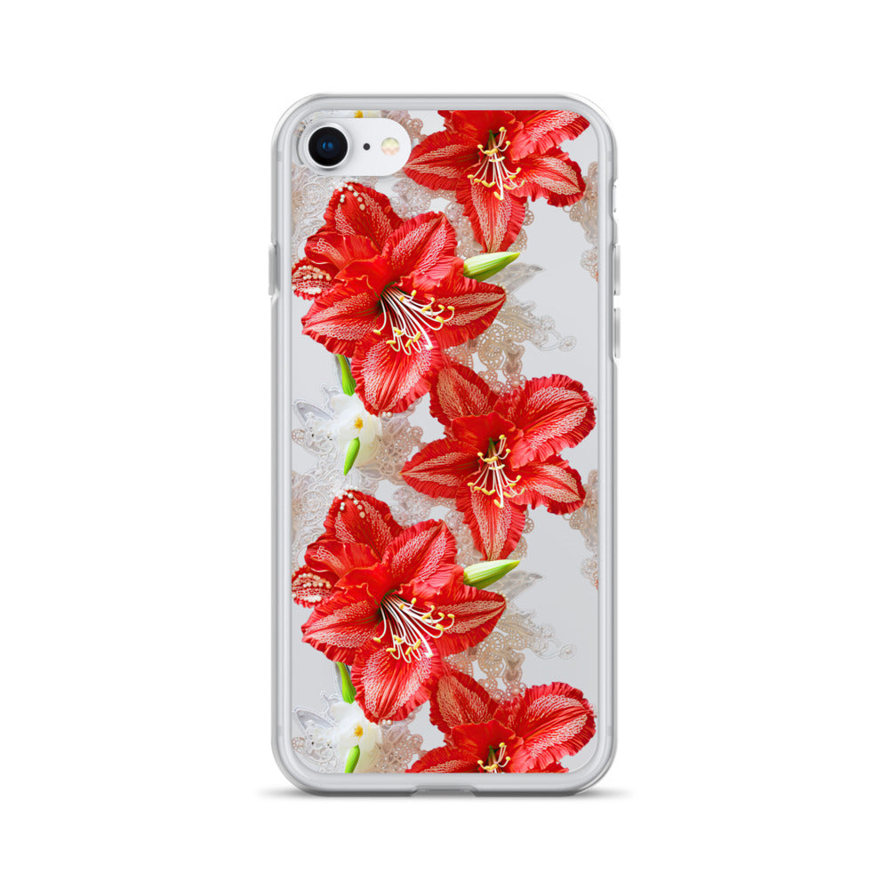 *Clear Case* Enchanting Amaryllis - iPhone 8 & iPhone 7