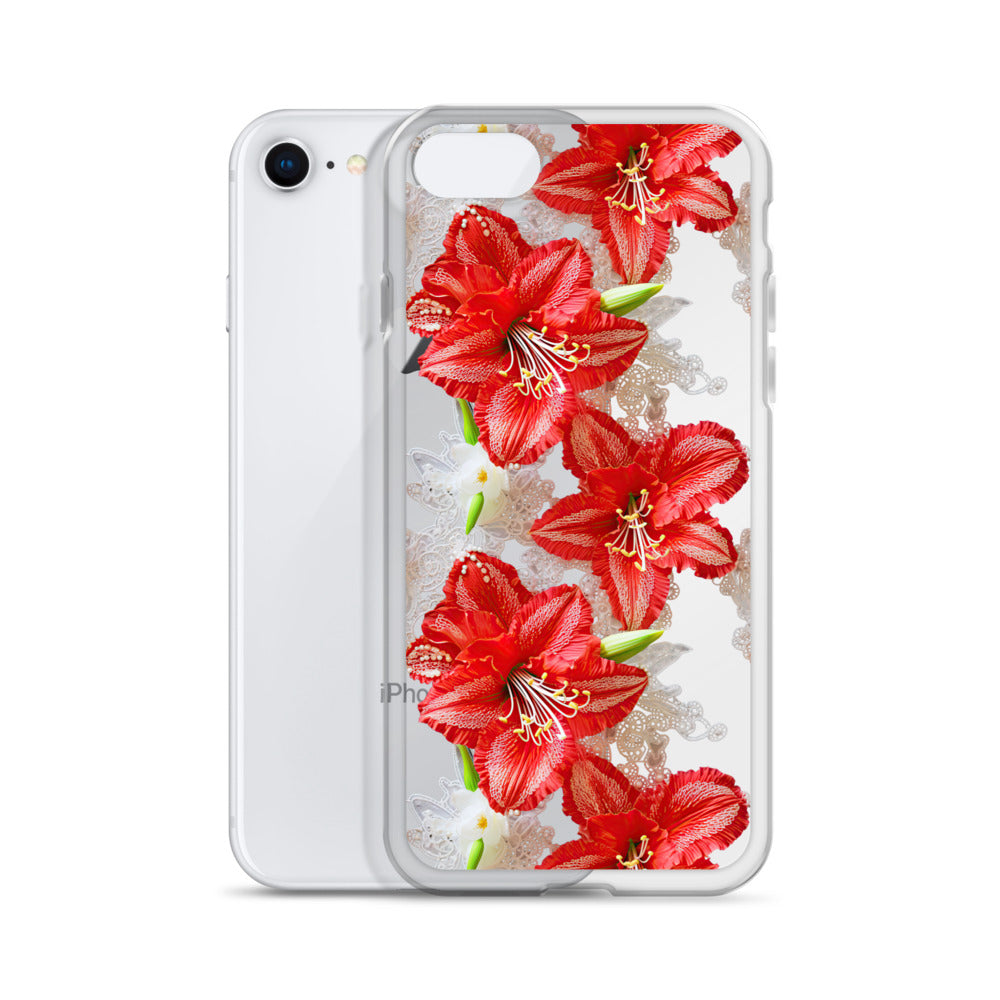 *Clear Case* Enchanting Amaryllis - iPhone 8 & iPhone 7