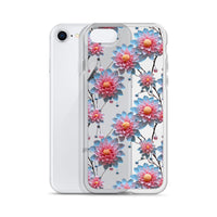 Thumbnail for *Clear Case* Pink and Blue Glass Flowers - iPhone 8 & iPhone 7