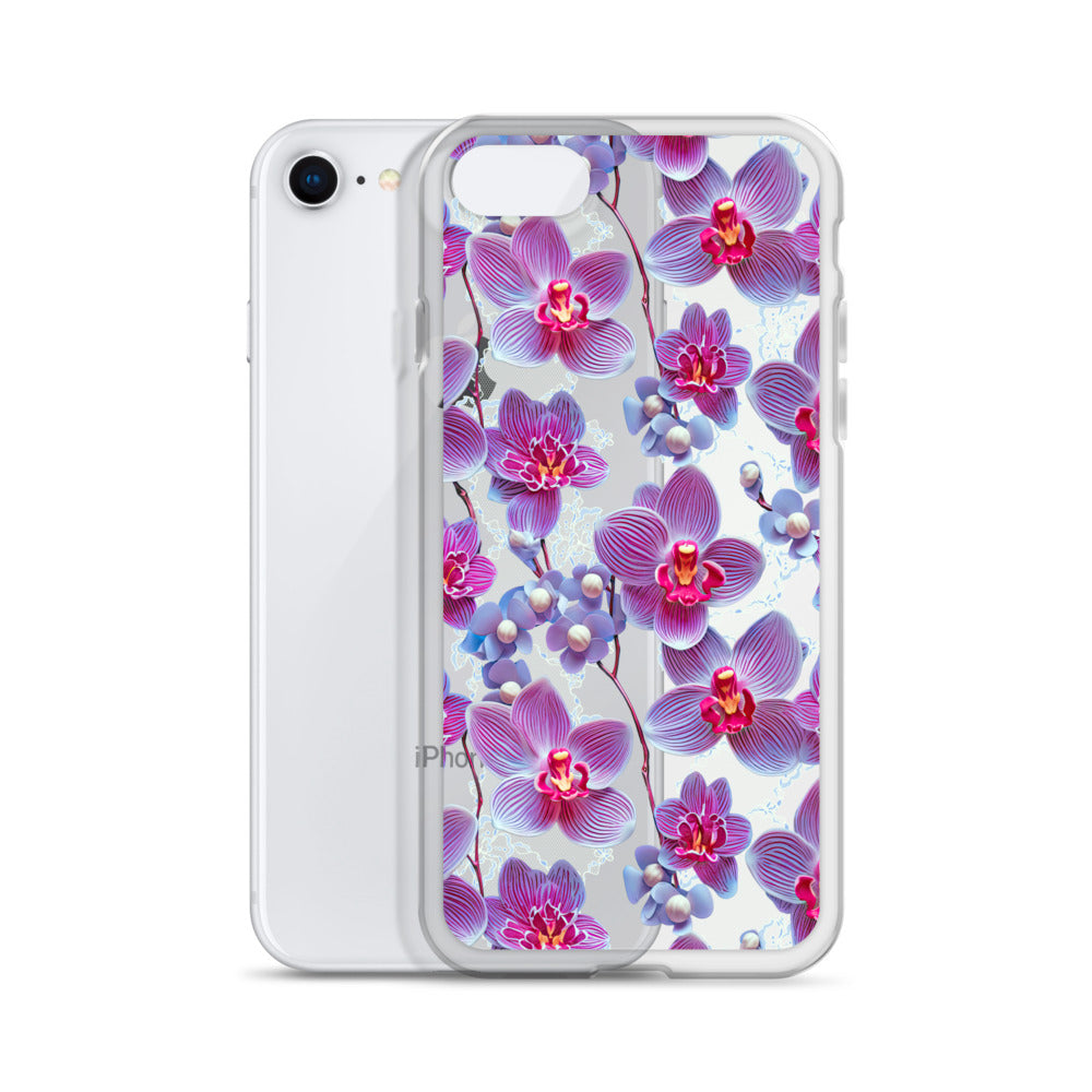 *Clear Case* Fuchsia Orchid - iPhone 8 & iPhone 7