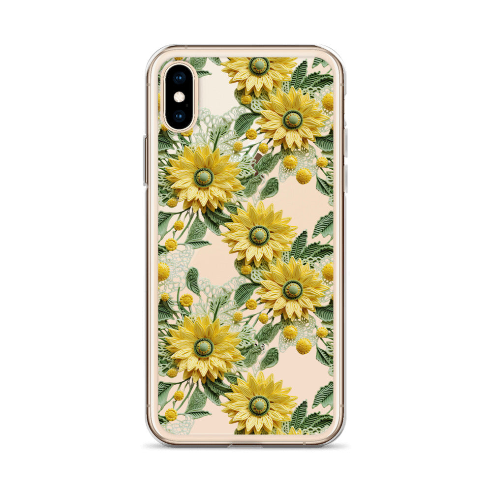 *Clear Case* Whimsical Sunflowers - iPhone X, iPhone XS, & iPhone XR