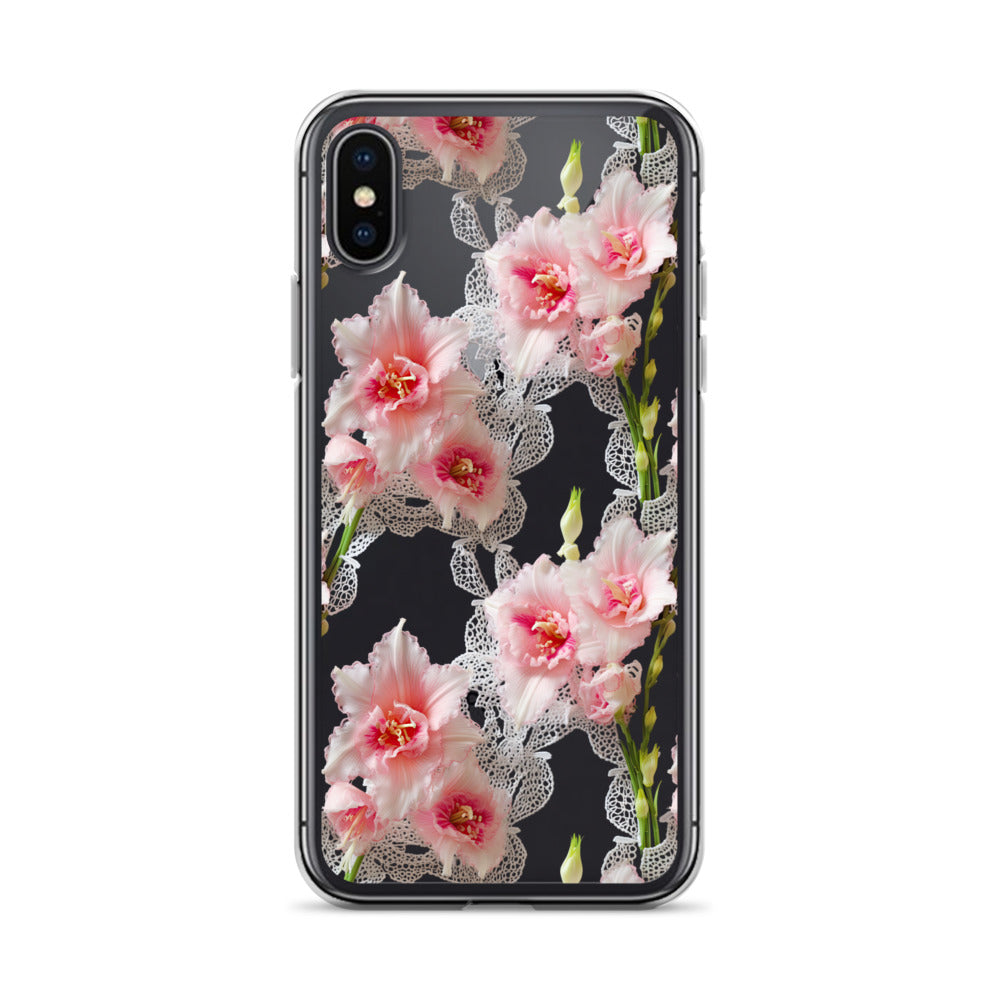 *Clear Case* Gladioli Garden - iPhone X, iPhone XS, & iPhone XR