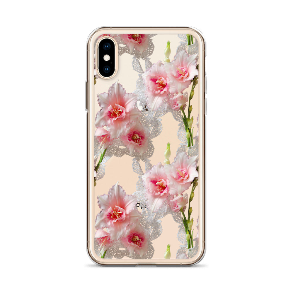 *Clear Case* Gladioli Garden - iPhone X, iPhone XS, & iPhone XR