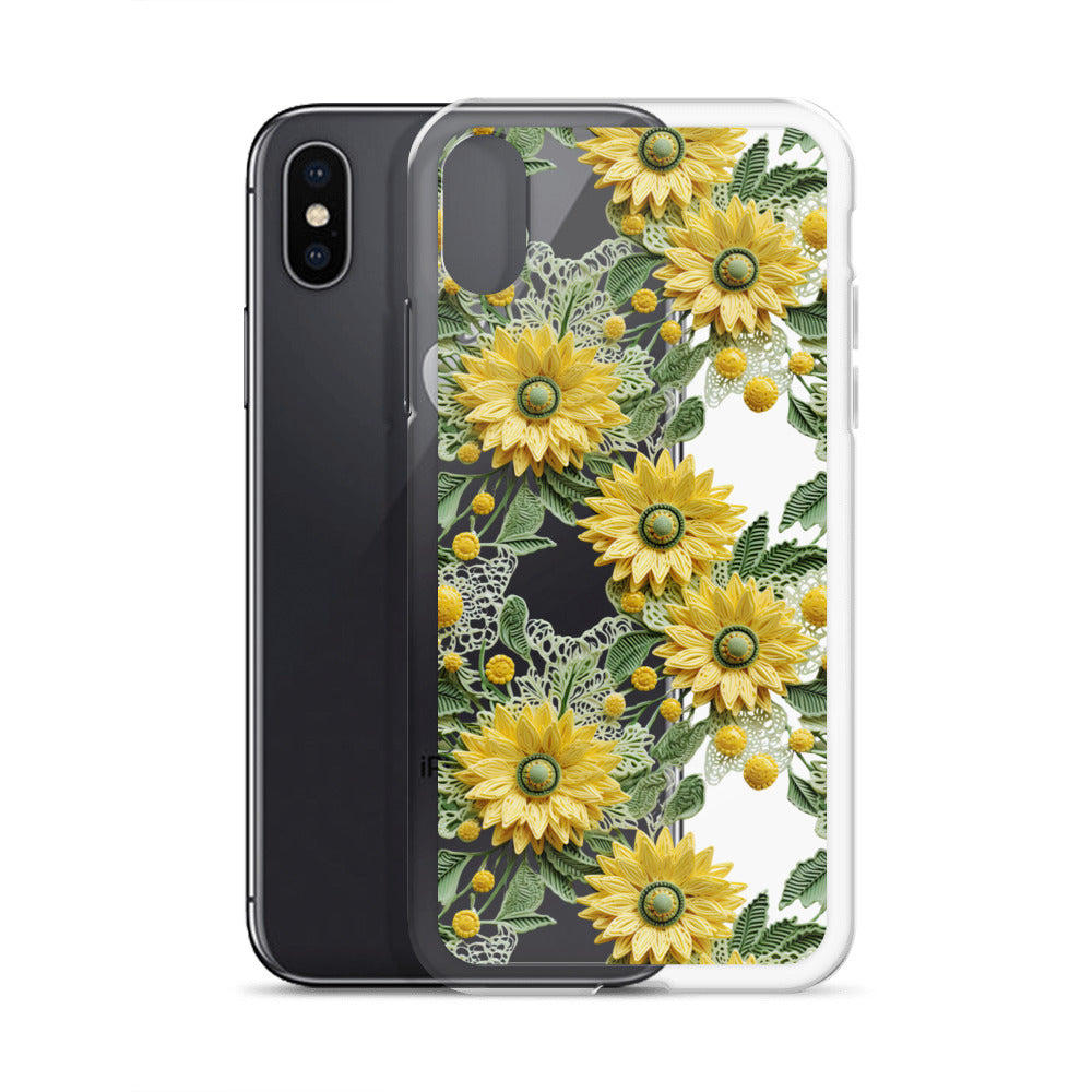 *Clear Case* Whimsical Sunflowers - iPhone X, iPhone XS, & iPhone XR