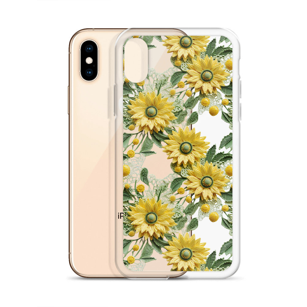 *Clear Case* Whimsical Sunflowers - iPhone X, iPhone XS, & iPhone XR