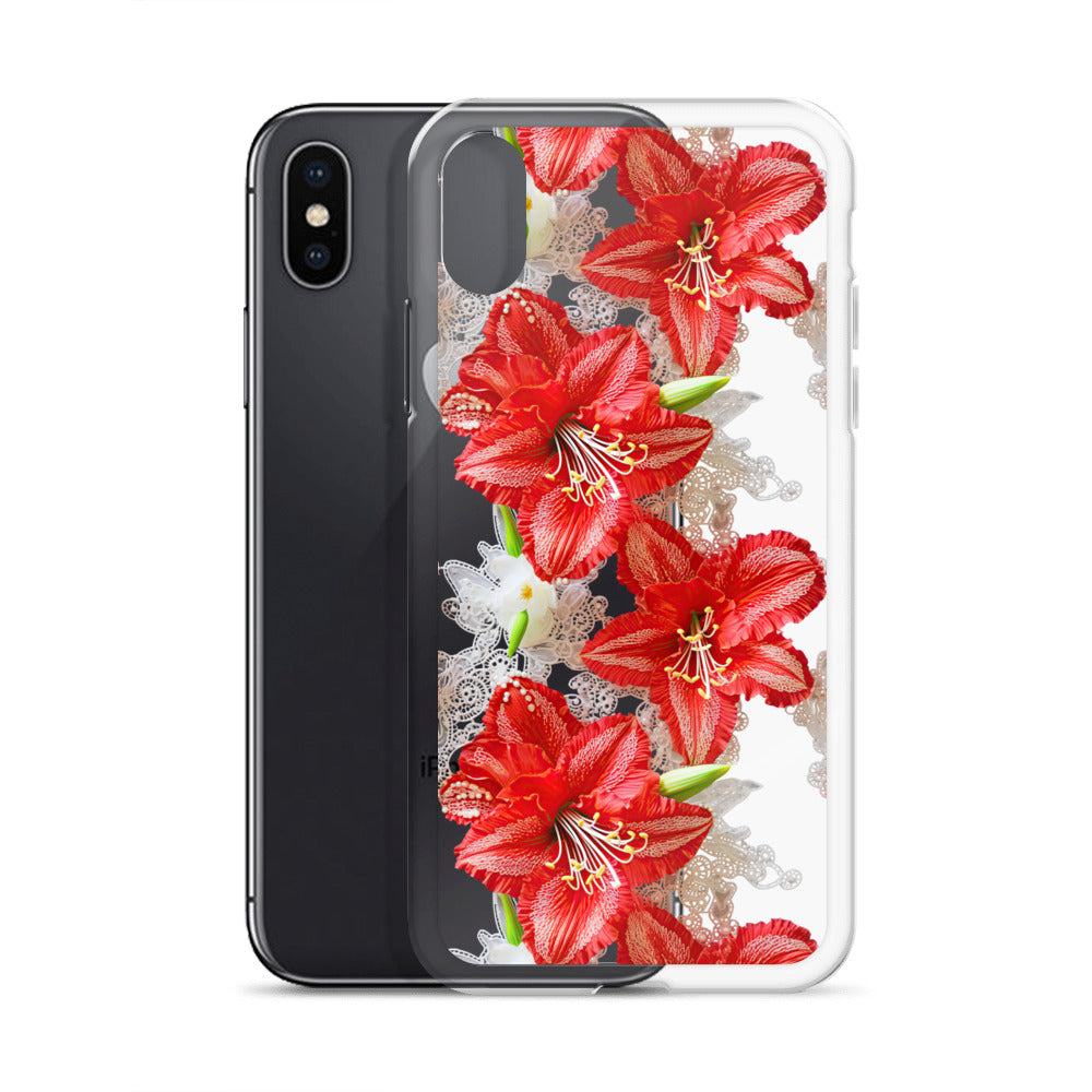 *Clear Case* Enchanting Amaryllis - iPhone X, iPhone XS, & iPhone XR