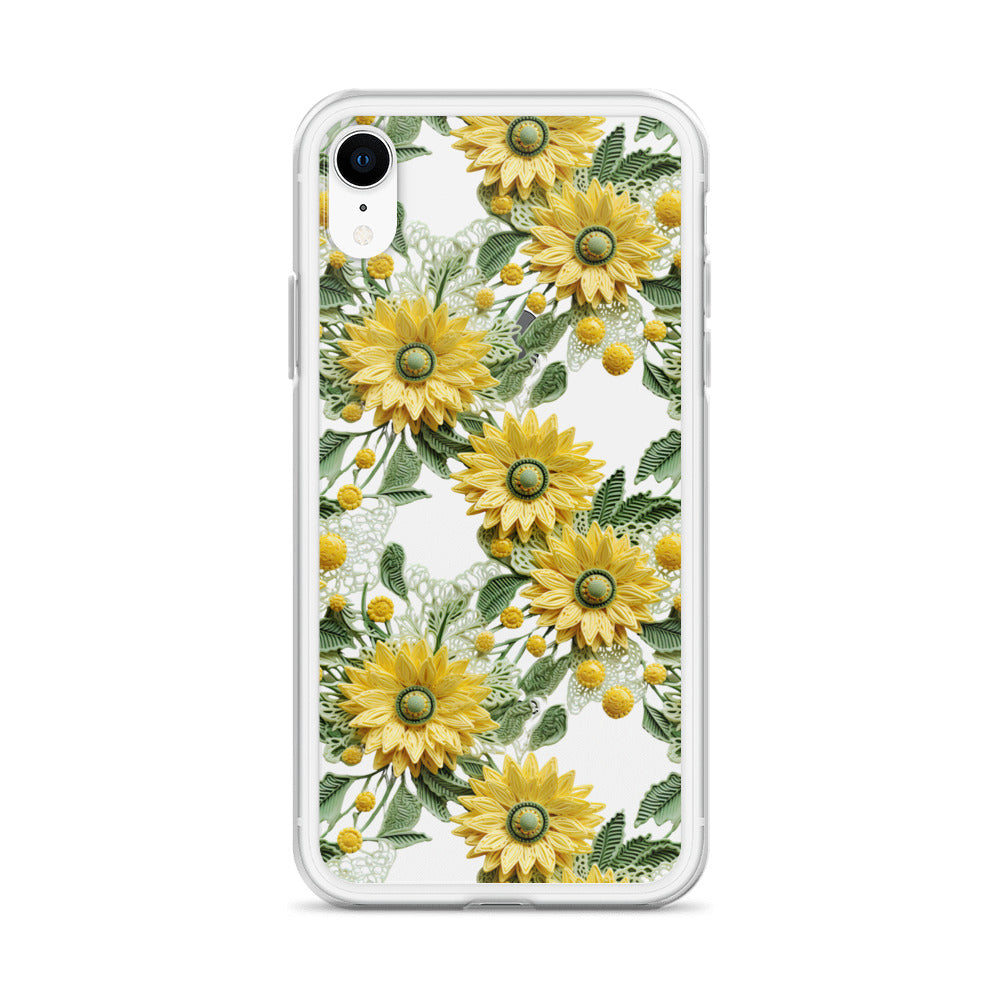 *Clear Case* Whimsical Sunflowers - iPhone X, iPhone XS, & iPhone XR