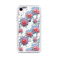 Thumbnail for *Clear Case* Pink and Blue Glass Flowers - iPhone X, iPhone XS, & iPhone XR