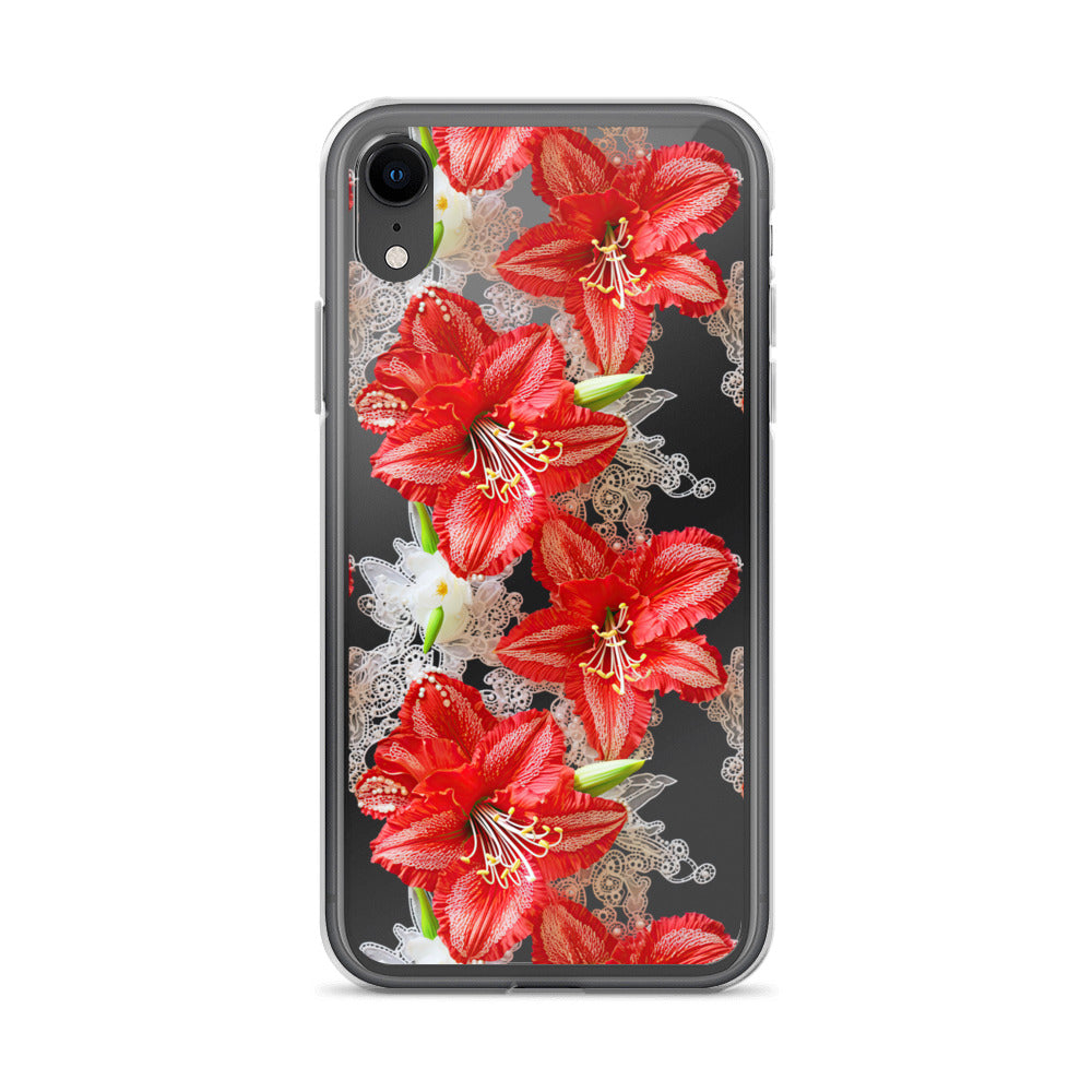 *Clear Case* Enchanting Amaryllis - iPhone X, iPhone XS, & iPhone XR