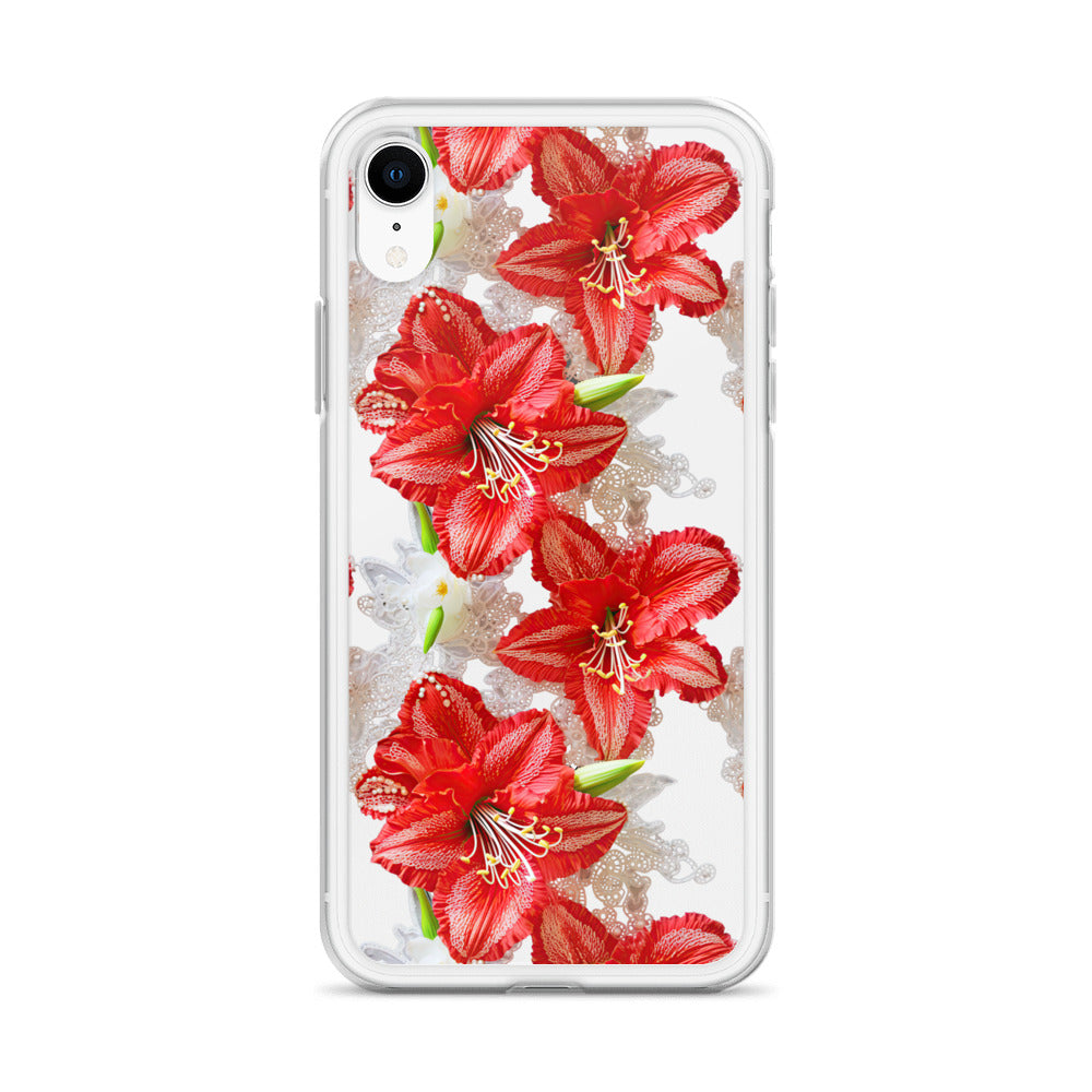 *Clear Case* Enchanting Amaryllis - iPhone X, iPhone XS, & iPhone XR