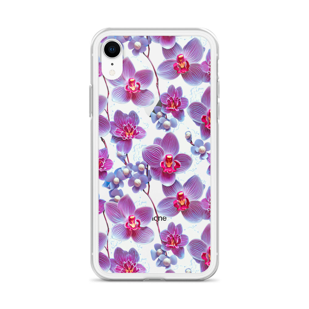 *Clear Case* Fuchsia Orchid - iPhone X, iPhone XS, & iPhone XR