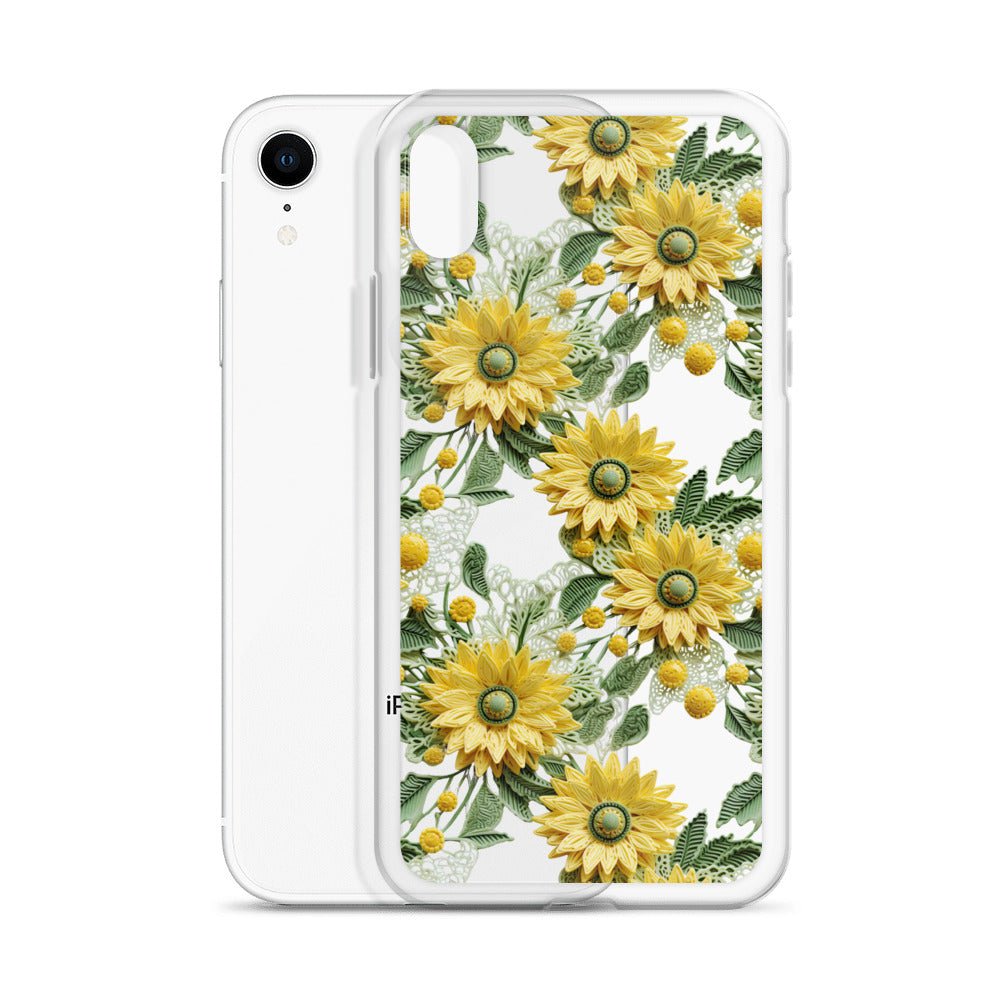 *Clear Case* Whimsical Sunflowers - iPhone X, iPhone XS, & iPhone XR