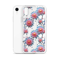 Thumbnail for *Clear Case* Pink and Blue Glass Flowers - iPhone X, iPhone XS, & iPhone XR