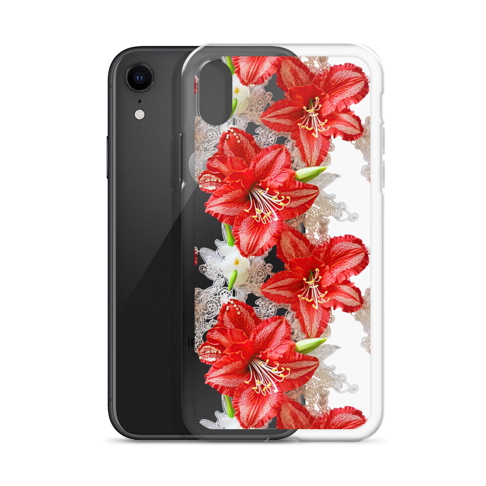 *Clear Case* Enchanting Amaryllis - iPhone X, iPhone XS, & iPhone XR