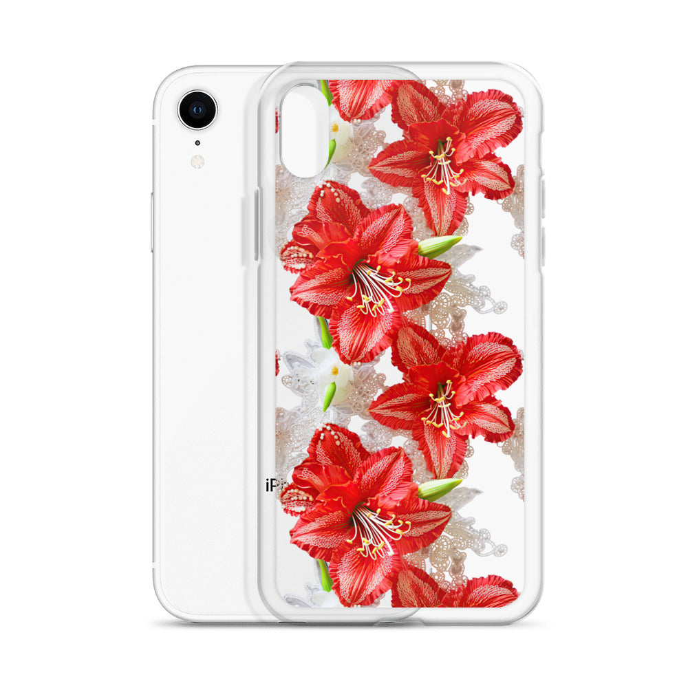 *Clear Case* Enchanting Amaryllis - iPhone X, iPhone XS, & iPhone XR