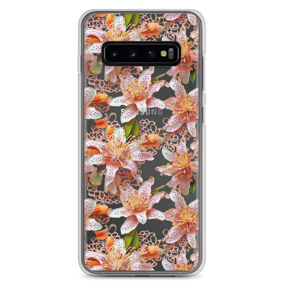 *Clear Case* Pink Lily - Samsung Galaxy S10, Samsung Galaxy S10e, & Samsung Galaxy S10+