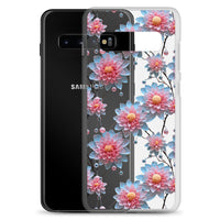 Thumbnail for *Clear Case* Pink and Blue Glass Flowers - Samsung Galaxy S10, Samsung Galaxy S10e, & Samsung Galaxy S10+