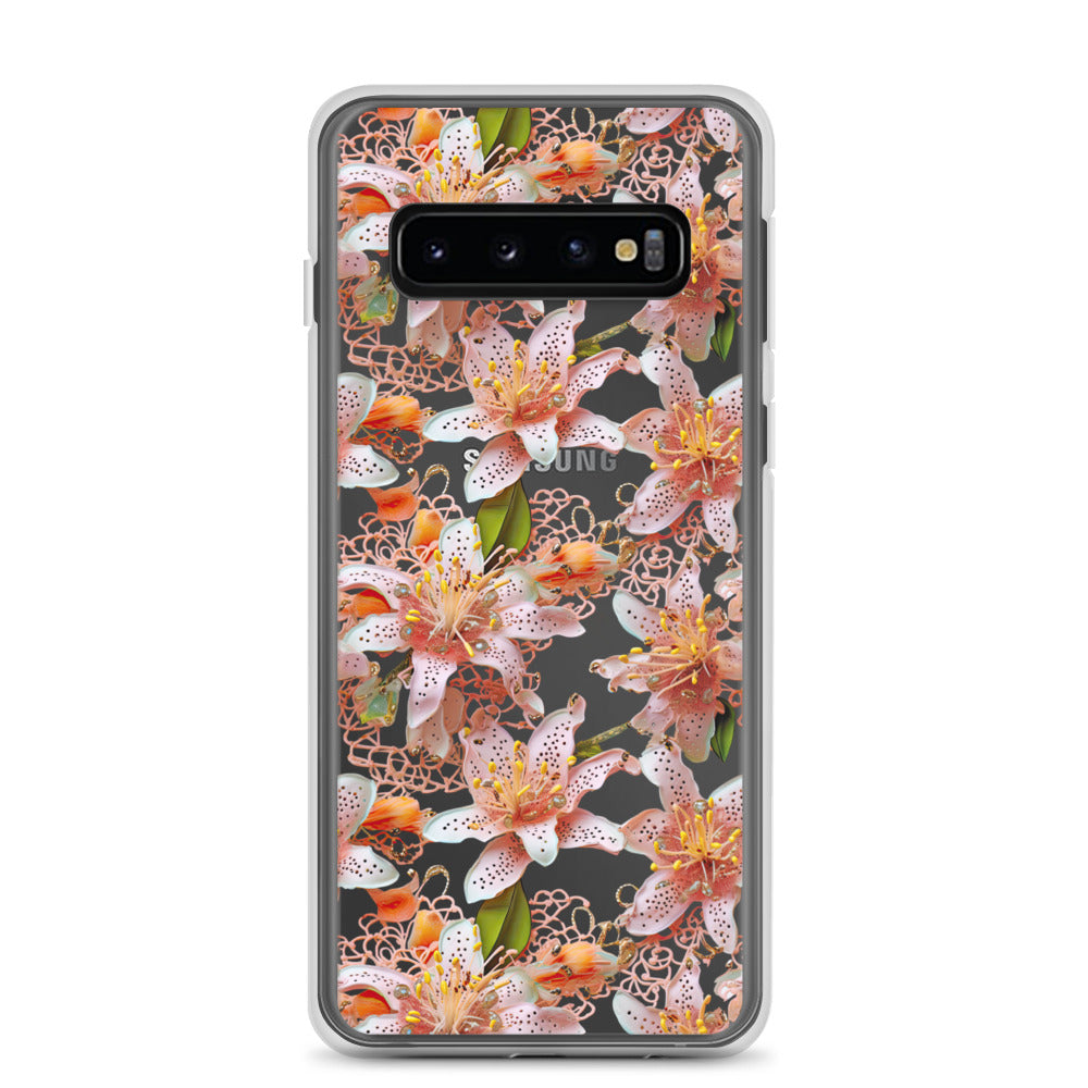 *Clear Case* Pink Lily - Samsung Galaxy S10, Samsung Galaxy S10e, & Samsung Galaxy S10+