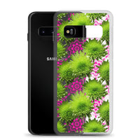 Thumbnail for *Clear Case* Green Mums and Lace - Samsung Galaxy S10, Samsung Galaxy S10e, & Samsung Galaxy S10+