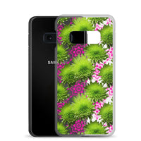 Thumbnail for *Clear Case* Green Mums and Lace - Samsung Galaxy S10, Samsung Galaxy S10e, & Samsung Galaxy S10+