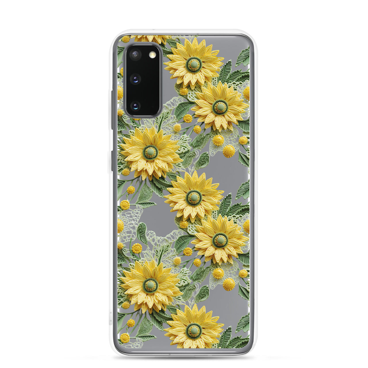 *Clear Case* Whimsical Sunflowers - Samsung Galaxy S20, Samsung Galaxy S20 FE, Samsung Galaxy S20 Ultra, & Samsung Galaxy S20 Plus